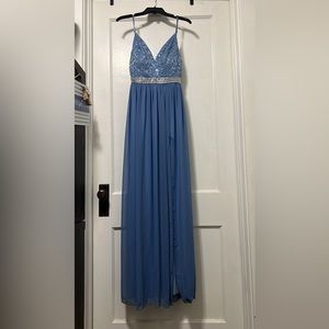 SIZE 1 Baby blue floor length dress
